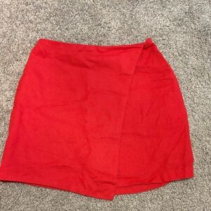 Linen mini skort